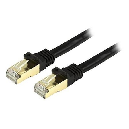 Startech.Com Startech C6ASPAT8BK 8 ft. Ethernet Patch Cable - Black C6ASPAT8BK